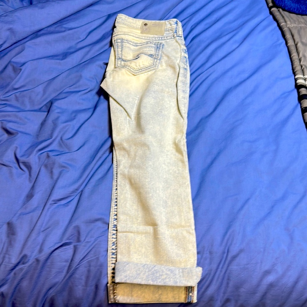 Silver jeans crop